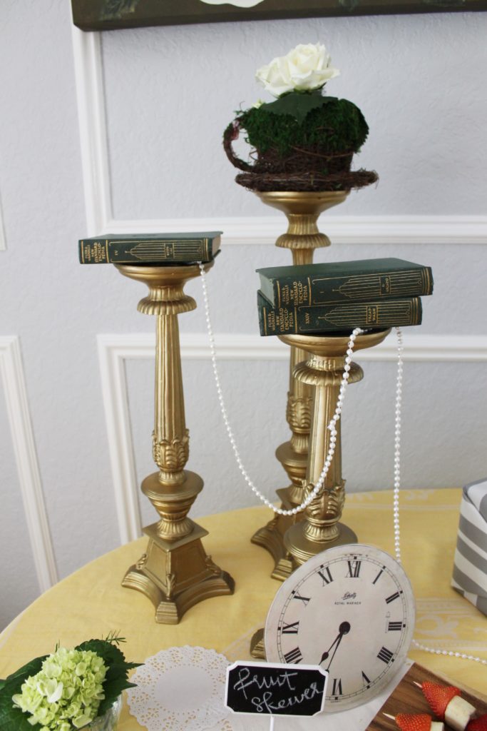 Moss teacup and clocks