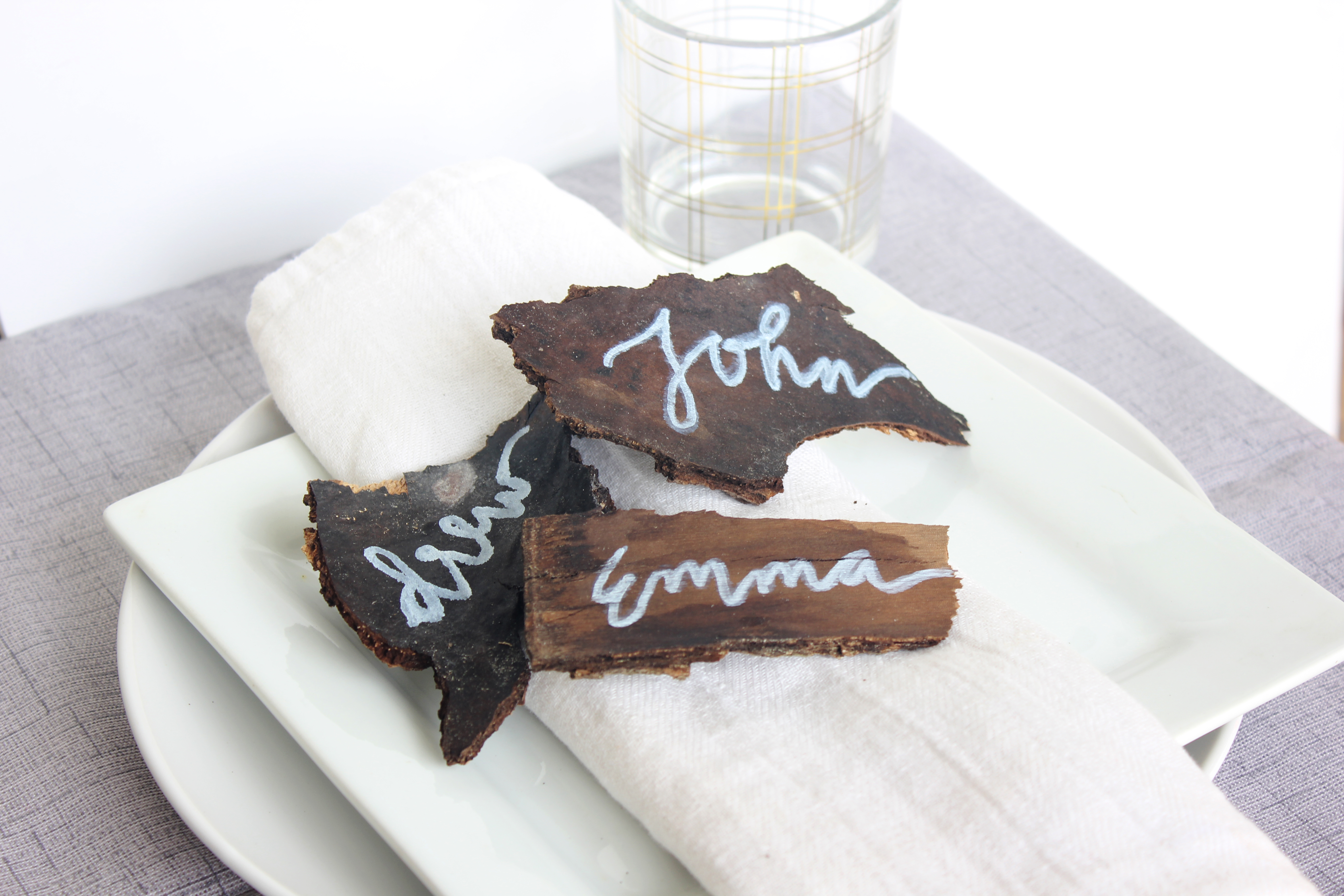 wooden place card