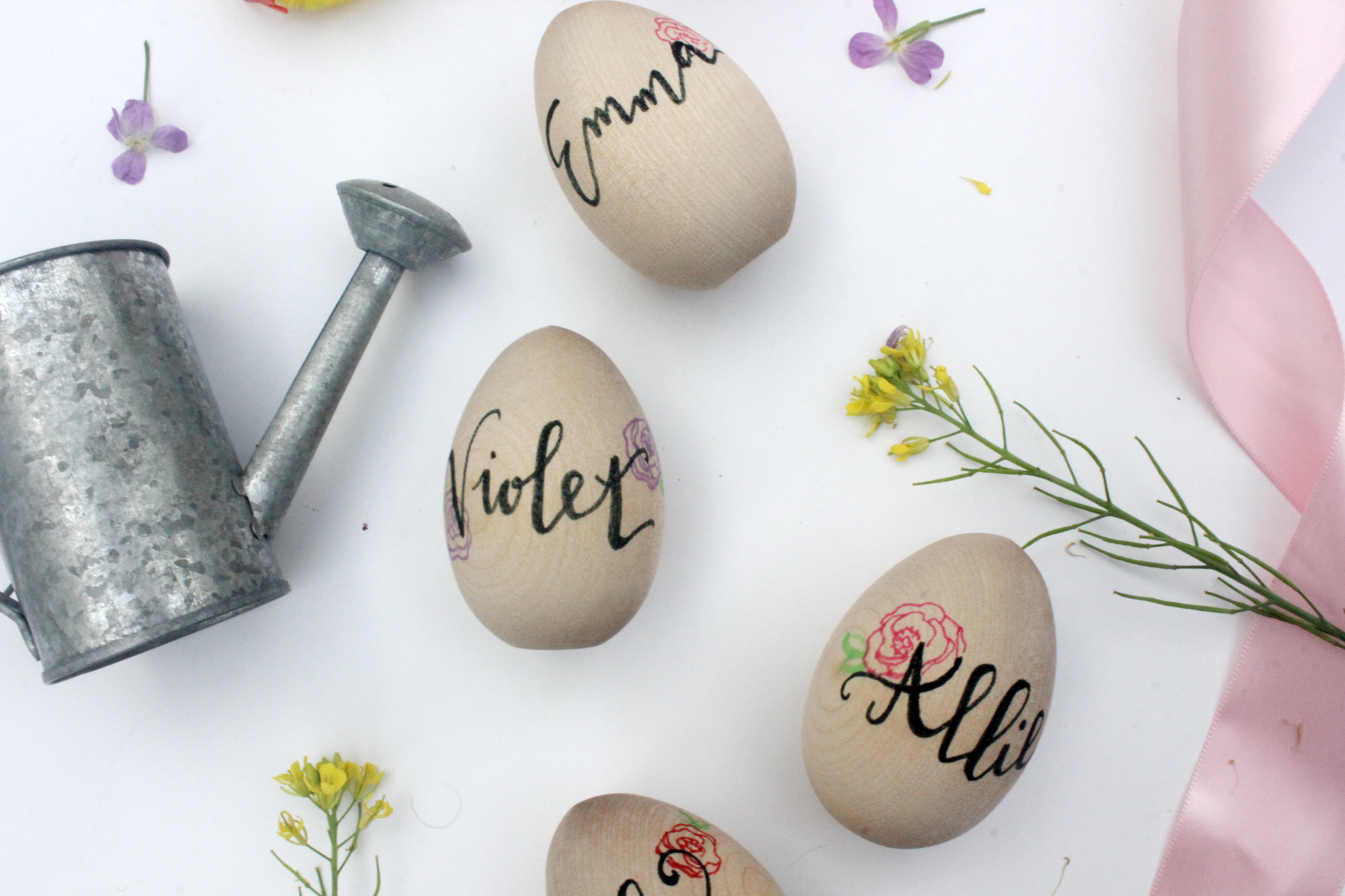 wooden easter eggs