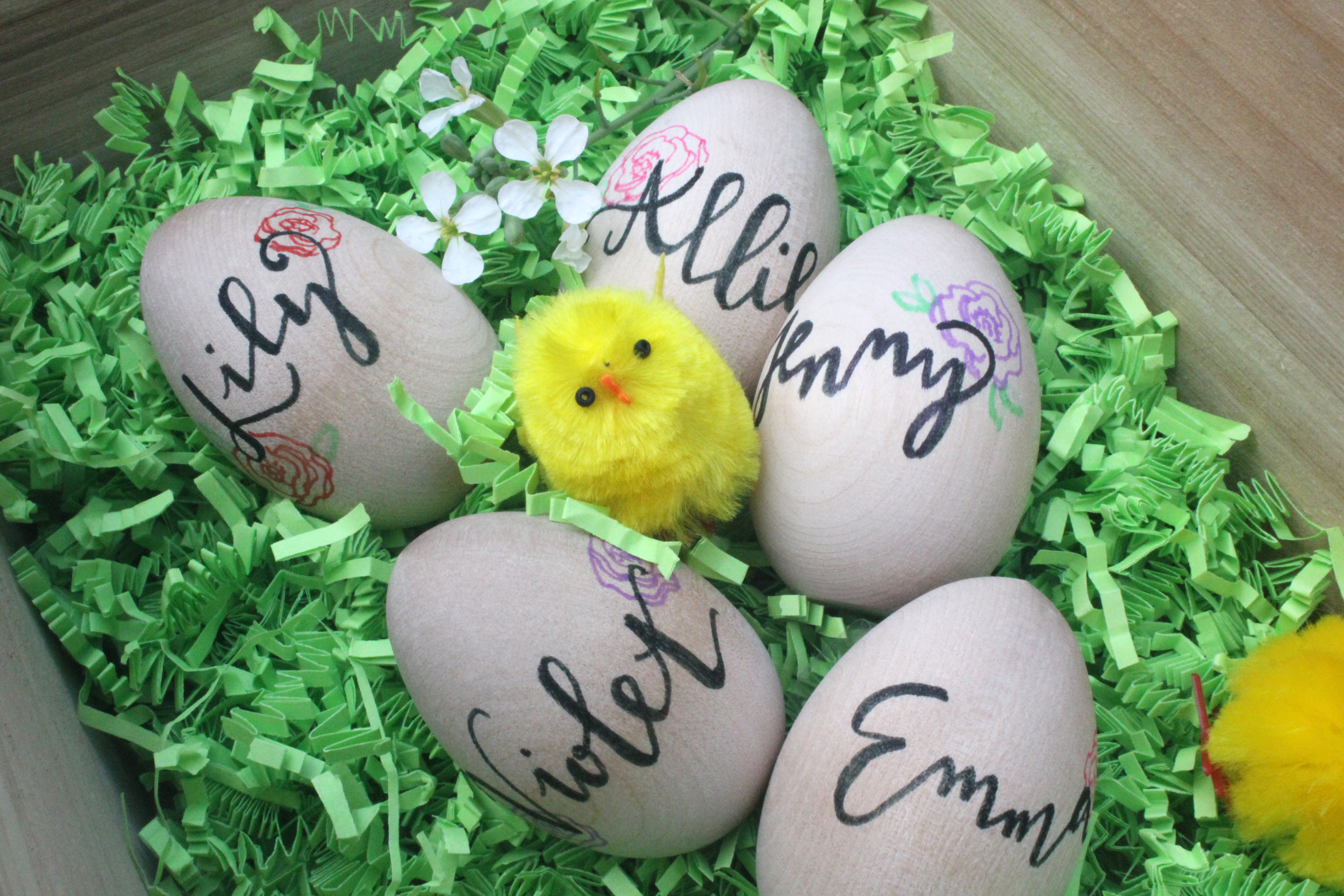 wooden easter eggs