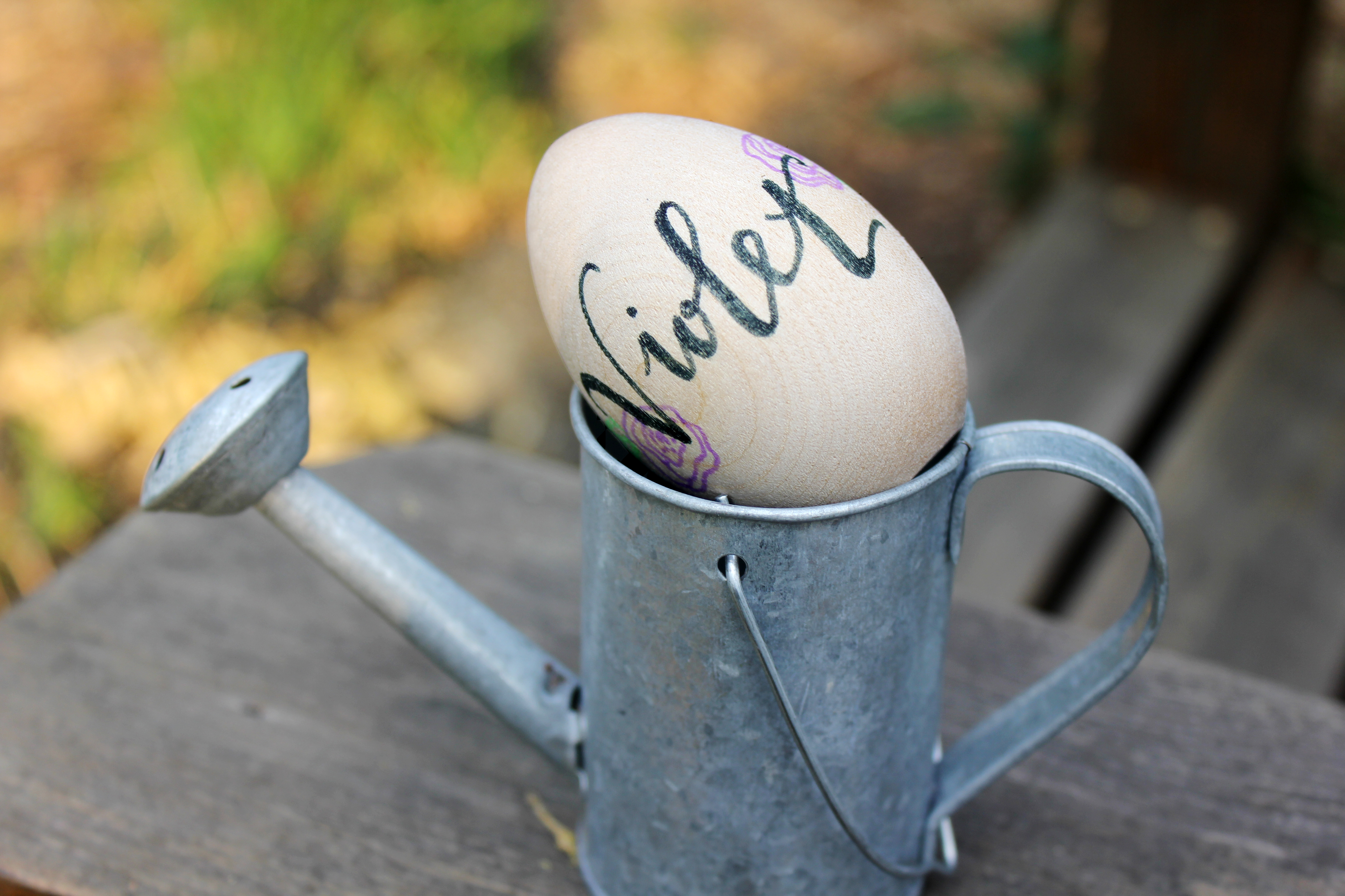 hand lettered egg