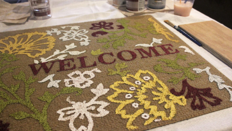 repainted door mat lovely olive living