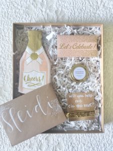 Bridesmaid box envelopes