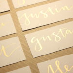 Gold place cards