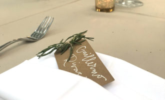 Royal table place cards