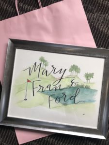 Custom Wedding Gift Watercolor Sign
